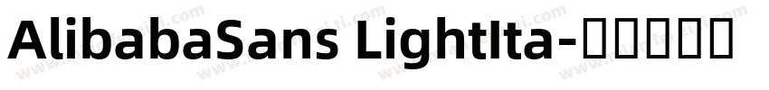 AlibabaSans LightIta字体转换